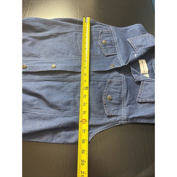 Alfred Dunner Womens Denim Vest 8 Embroidered Beaded Grandmacore - Picture 8 of 9